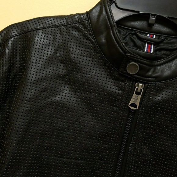 London For black faux leather biker jacket NWT AS Rk w dresses - Picture 3 of 9